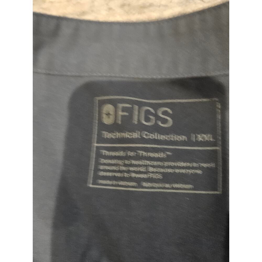 Figs Rafaela Oversized Scrub Top Sleeveless xxl lot olive green & charcoal blue - Picture 3 of 7